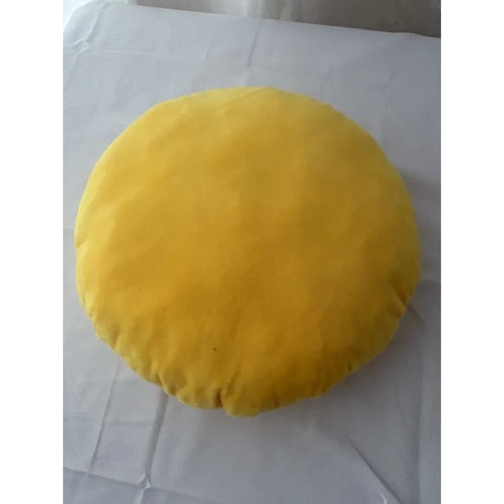 Emoji Red Heart Eyes 11 Inch Plush Stuffed Animation Decor Yellow Round Pillow